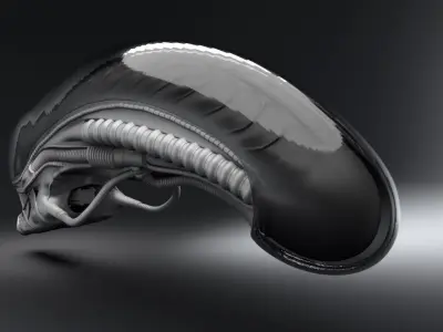 Xenomorph Head Scale model  3D print model