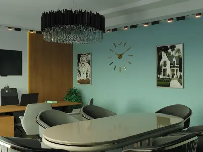 office interior Low-poly 3D model