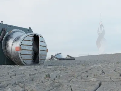 Post Apocalyptic Shanty Town - Building 1 of 10 - The Shelter 3D model