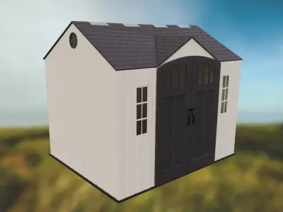 Small garden shed cabin 3D model
