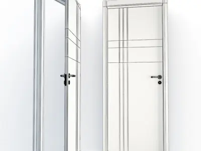 Wooden Door Sixtine 3D model