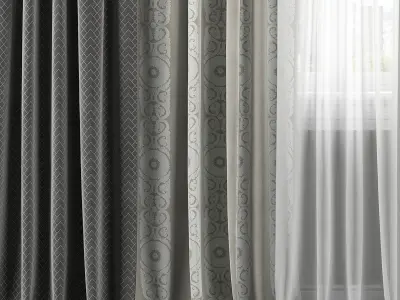 Curtain Set 328 3D model