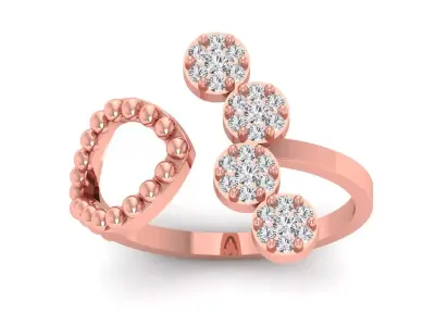 Solitaire Wedding Engagement Women Rings Toi Et Moi Ring 3D print model purchase