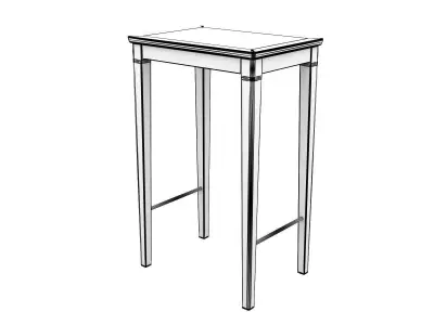 No two side tables with tops 3D model