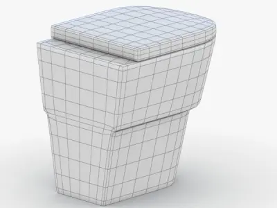 1547 - Toilet Low-poly 3D model