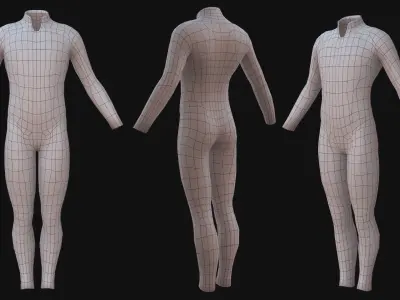 Male Sci-fi Suit 3D model