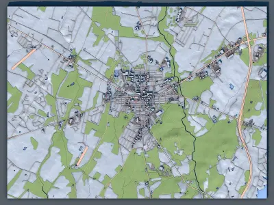 Gettysburg City in Pennsylvania United States 3D model