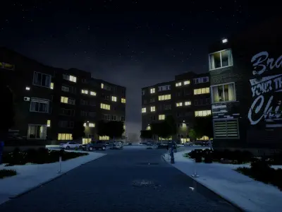 Chicago O Block 2 - Improvements and UFO Abduction Low-poly 3D model