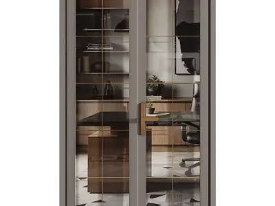 Interior door 25 Low-poly 3D model