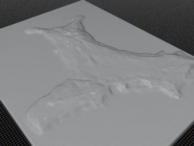 Christmas island 3d model terrain 3D model