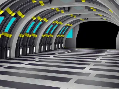 Sci Fi Tunnel 3D model