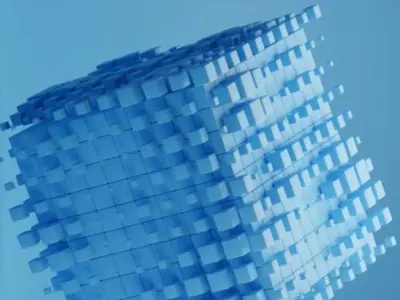 Geometry Nodes Cube Low-poly 3D model