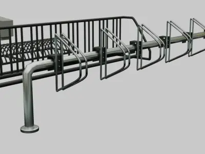 Bike Racks Collection - 5 Bicycle Racks 3D model