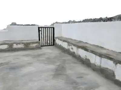 Concrete terrace  Low-poly 3D model