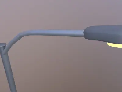 Low poly Streetlight Model street lamp with two lights Low-poly 3D model