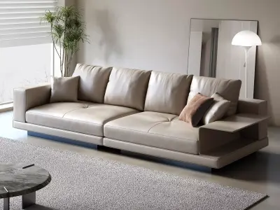 Pixels and Flowers living room interior scene 3D model