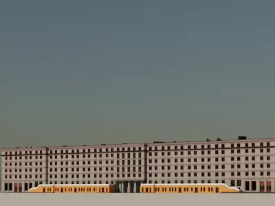 Eastern European Building 009 Low-poly 3D model