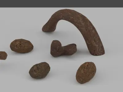 Rocks models for enviroment or videogames Low-poly 3D model