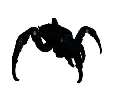 SciFi Mechanical Spider Robot Rigged Low-poly 3D model