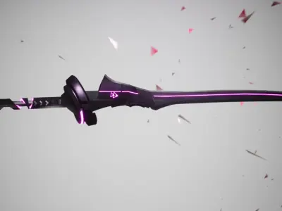 Evelynn V2 - Scifi Cyberpunk Character Low-poly 3D model