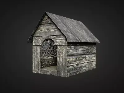 Dog House Game ready Low-poly 3D model