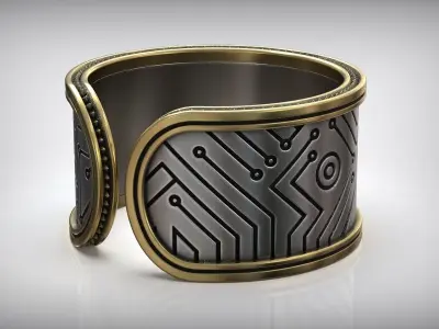 NFT Crypto Chip Adjustable Ring 3D print model