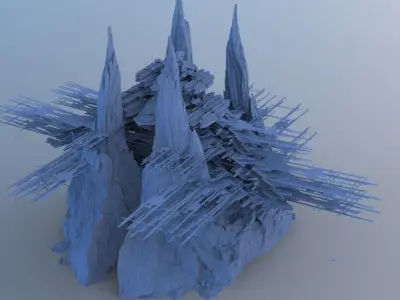 High Priest Imhotep pyramid under construction 3D model