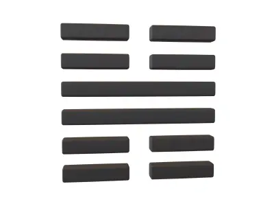 I Ching Hexagrams 62 xiao guo v1 001 Low-poly 3D model