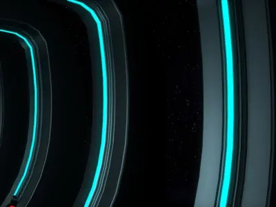 Sci Fi Tunnel Low-poly 3D model order