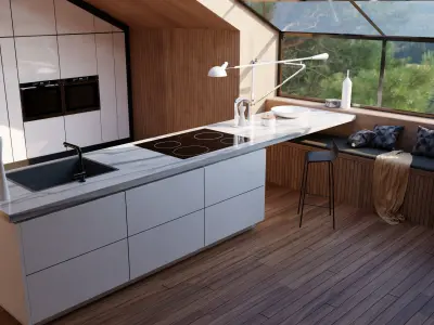 Modern kitchen Free 3D model
