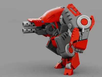 BATTLE DROID TERA  RIGGED 3D model