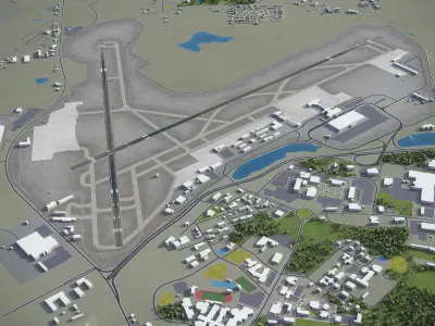 Columbia - Metropolitan Airport - CAE Low-poly 3D model