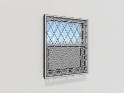 Japanese Window Vertical sliding 3D model