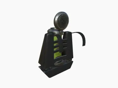 SciFi Backpack J01 Dark Metal - Fashion Character Design Low-poly 3D model