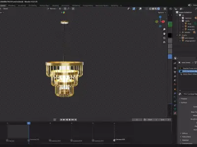 Tarte tiered chandelier 3D model