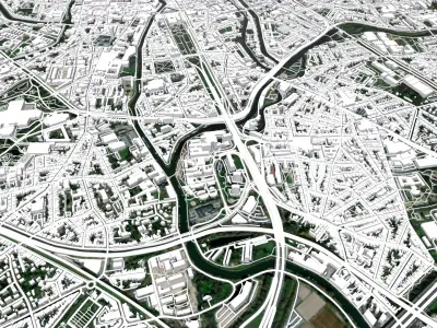  Cityscape Gent Belgium 3D model