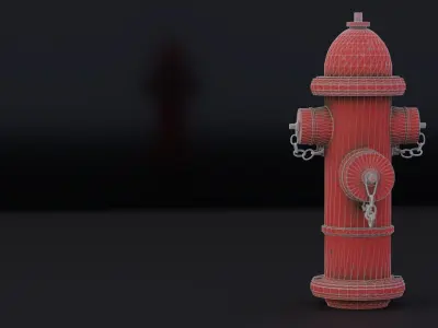 Fire Hydrant 3D model 7