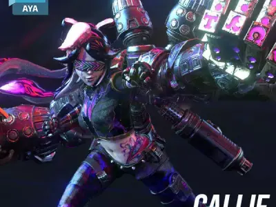 Char - Callie with Mecha Arms 3D model