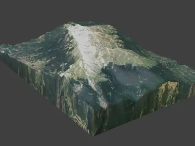 Uludag Mountain Low-poly 3D model