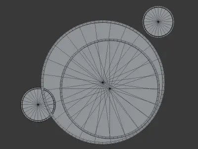 Round Decor Wall Mirror  3D model