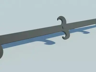 Medieval Door Hinge 3D model