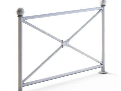 Sidewalk Barrier Low-poly 3D model