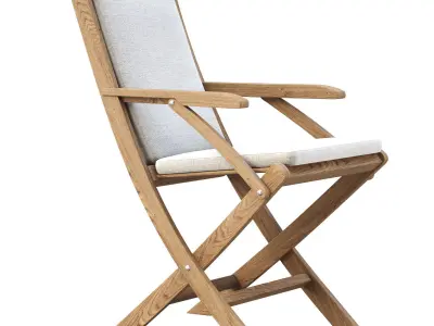 Alesso outdoor wooden dining chair  3D model
