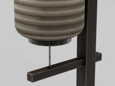 Japanese Furniture Kit - Outdoor Paper Lamp Low-poly 3D model