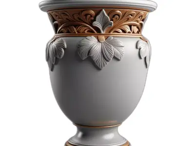 Ornate Classical Decorative Vase Urn Low-poly 3D model