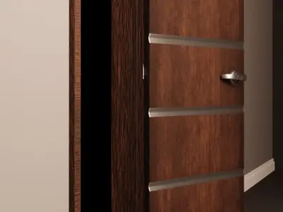 Modern Realistic Door - Blender Native Asset Low-poly 3D model