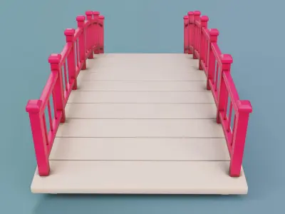 Cartoon Bridge 6 3D model