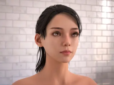  Asian Female Body Skin Anatomy 