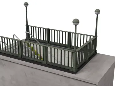 Subway Entrance V1 Low-poly 3D model