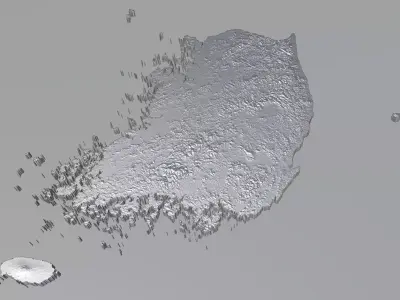 Korea ROK Terrain Country 3D model